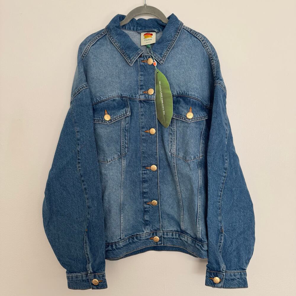 Farm Rio Denim Buttoned Jacket.  New with Tags - Picture 2 of 7